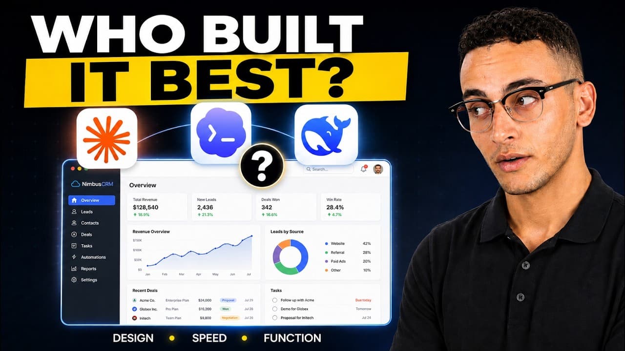 I Made 3 AI Tools Build the Same CRM | Claude vs Codex vs DeepSeek | Here's the Winner