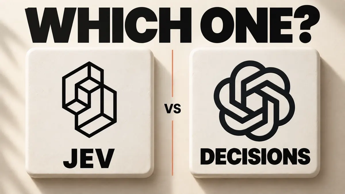 OpenAI Decisions API versus Jev comparison thumbnail from Mark Kashef