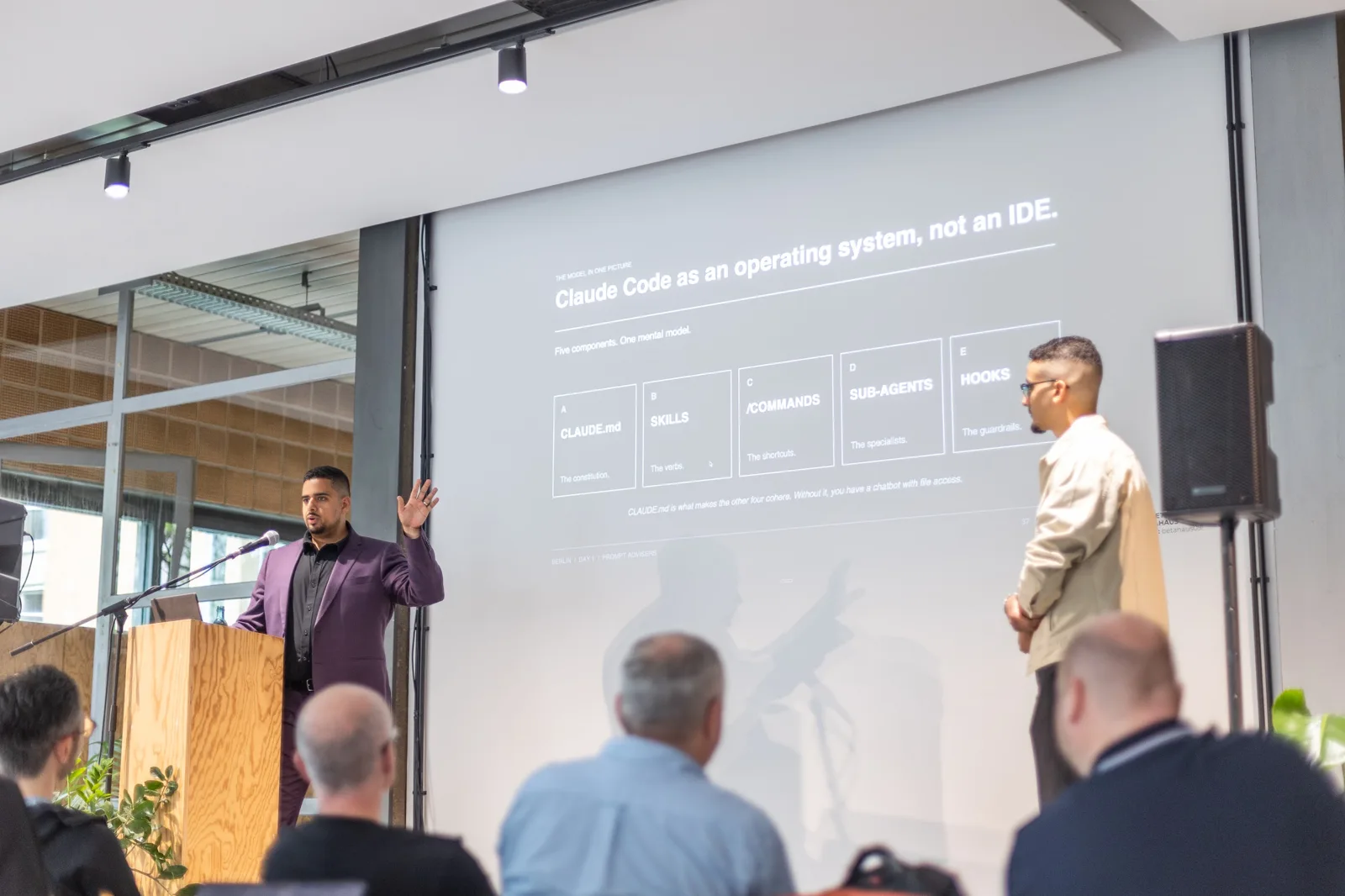 Mark presenting Claude Code as an operating system